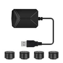 USB Android TPMS padangų slėgio stebėjimo sistemos įtampos monitorius Android navigacijos stebėjimas juoda