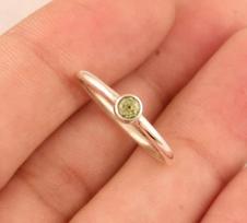 Peridot Gemstone Ring, 925 Silver Ring, Women Ring, Birthstone jewelry, Stacking Ring, Mom Gift 5 brown