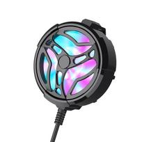 Universalus RGB Mini telefono aušinimo ventiliatorius USB Radiatorius Turbo Hurricane Game Cooler Tools iPhone Samsung Xiaomi Redmi Huawei Nova juoda