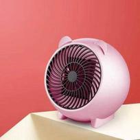 Cute Household Desk Heater Electric Heater Small Power Electric Heater Electric Heater Winter Heater Fast Heater Mechanical Compact Convenient Heater British plug rožinė