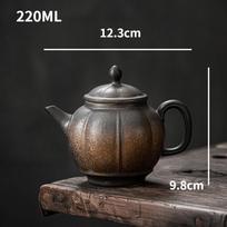 Japanese teapot single pot household retro kung fu tea set single filter ceramic tea maker gilt teapot set