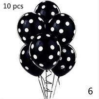 10pcs/lot 12inch Red Black Dot Latex Balloons Spot Polka Baloons Cartoon Theme Birthday Party Decor AVE