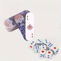 1 deck of cards and 9 dice, creative special-shaped playing cards, house party entertainment playing cards, 6-hedron point dice, board game set 10pcs