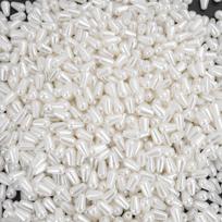 ABS perlo formos lašo formos išbarstyti karoliukai DIY papuošalams 500G 6x10mm  3150pcs balta