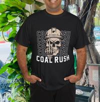 Coal Rush WV Skull Coal Miner Hard Hat T-Shirt S