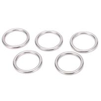 5Pcs 304 Stainless Steel Round O Rings Seamless Multi Purpose Welding Metal O Rings for Marine Boat Equipment Yoga