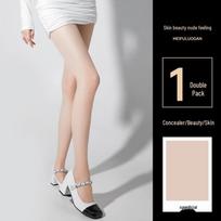Sheer Black No-Ladder Stockings: Sexy, Durable, Anti-Drop Pineapple Design for Women. Nude Feel Stockings with Single Crotch kūno spalva