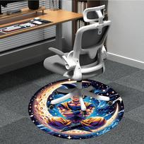 1 vnt. „Dragon Ball“ biuro apvalus kilimas, vidinis kilimėlis, tinkamas biurui, po biuro kėdėmis, miegamajam, svetainei, namų dekoravimui, kambario dekoras 80cm