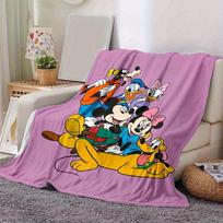 1 vnt., Disney Mikės Pūkuotuko šeimos pledas, minkštas ir jaukus, namų dekoravimui, sofos uždangalas, kelionėms 80cmx120cm