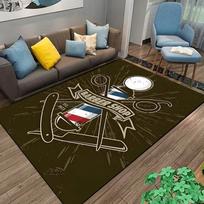 Barber shop retro signage Area Rug Large Carpet Rug for Living Room Bedroom Kitchen Bathroom Bedside Play Anti-slip  cameras 40x60cm