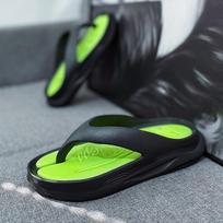 Men Flip-flops Elegant Male Soft Slippers Comfortable Massage Summer Shoes Fashion Mens Outdoor Sport Slippers 39/40 juoda