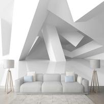Wallpaper 3d Stereo Space Geometric Building Fresco Living Room Tv Study Creative Art Wallpaper 200 cm(W) x 140 cm(H)