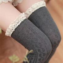 Japanese Style Thigh High Socks Lace Stockings Sweet Long Socks  Women Girls juoda