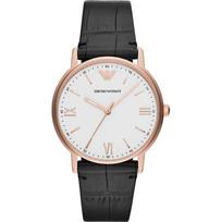 Emporio Armani Baltas Odinis Juodas Vyriškas Kvarcinis Laikrodis AR80015 balta