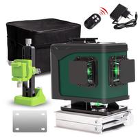 HILDA Green Light Laser Level: 12/16-Line, Auto Self-Leveling with Remote Control 12-Line Standard
