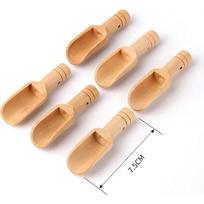 10pcs Coffee Mini Wooden Spoon Bath Salt Wooden Candy Spoon Laundry Detergent Spoon Set Baby Kitchen 10pcs