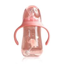 Anti-Spill Baby Transition Bottle Self-Feeding Cups Infant Milk 180ML Green