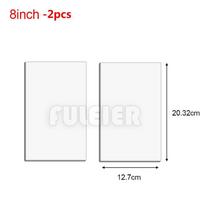 2pcs Rectangle Acrylic Art Blank Board Cake Acrylic Cake Cream Scraper Cake Mold Decoration Tool Cake Tray Stand Baking Tool white