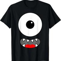 Funny Monster Face Eyeball Group Costume Birthday Halloween T-Shirt XXXL juoda