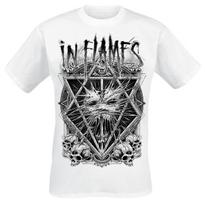 In Flames Šešiakampė Kaukolė Linijinė Grafika Spausdinimo Marškinėliai 100% Medvilnė Laisvalaikio Neutralūs Marškinėliai Melodingas Death Metal Gatvės Apranga 4XL gray