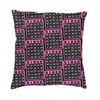 Bingo Lover Cushion Cover Paper Game Velvet Cute Throw Pillow Case for Sofa 30cmx30cm