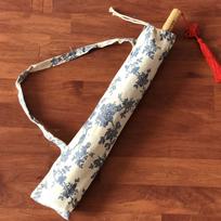 Aukštos kokybės mėlynas ir baltas aliejinio popieriaus skėtis Sodo krepšys Nešiojamas 55*10cm Skėčio dėklas Įvairių stilių Rankena laikiklis Krepšys mėlyna