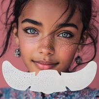 1 Sheet Long Lasting Effect Glitter Freckles Holographic Stickers Waterproof Heart Freckle Temporary Tattoo Stickers Face Makeup