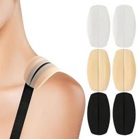 6 vnt. Silikoninės liemenėlės petnešėlių pagalvėlės Neslystančios Nematomos petnešėlių pagalvėlės Skausmo malšinimui 6PCS beige