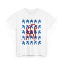 Monobloc Chair T-Shirt, Blue Red Spray Paint, Graffiti Graphic, Streetwear Art, Urban Aesthetic, Stencil S