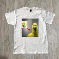 Emotional tears graphic tee, Yellow Scream Mask Emoji Transformation Design, Crying Emoji Shirt, Surreal Meme Graphic Tee, Humor Shirt M