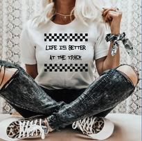 Racing, Life is Better at the Track Graphic Tee, Unisex, Short Sleeve T-Shirt, Dirt Bikes, Motocross, Supercross S