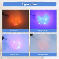 BAAU Halloween Mist Maker Fogger Fog Machine Fountain Mister Fogger Water Garden Pond Foggers with 12 LED Light Flashes(US) NONE