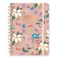 Planner Organizer A5  Schedules Calendar Notepad Loose-leaf  Coil Flowers Diary Notebook  Students Style2