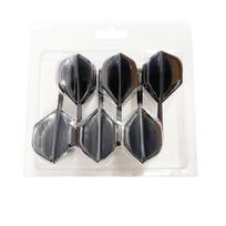 PENPEN One Dart Shape Transparent Tail Anti-throw Durable Plastic Double-Sided Eco-Friendly Professional Dart Flights 6-Piece juoda