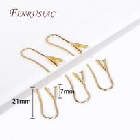 Trendy 18K Gold Plated Earring Hooks Ear Wire with Pinch Mounting DIY Crystal Earrings Making Supplies 2 pairs