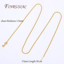 50CM 18K Gold Plated Box Chains For Necklaces Women,Fashion Jewelry Chains Accessories,DIY Findings 1 pcs