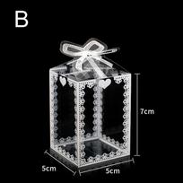 10Pcs Transparent PVC Gift Packaging Boxes Food Grade Plastic for Wedding Candy Bridal Shower Party Guests Favors B