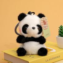 Cartoon Fox Soft Plush Pendant With Pp Cotton Filling For Backpack And Bag Decoration Panda