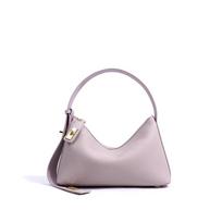 First layer cowhide leather bag women's messenger dumpling bag commuter high-end shoulder bag women's leather niche handbag levandų violetinė spalva