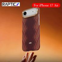 DEFENSE Anglies Pluošto Dėklas iPhone 17 Air Telefonui Kevlaras Belaidžio Įkrovimo Galinis Dangtelis Korpusas 1PC&For iPhone 17 Air juoda