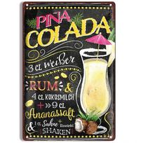HD Metalinis skardinis ženklas Vintažinis kokteilių receptas Sienų dekoras Retro Pina Colada Mojito Margarita Aperol Spritz Ženklas Barui, Pub'ui, Vyriškam kampeliui 20x30cm（7.8x11.8inch）