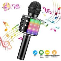 Wireless Karaoke Microphone, Portable Bluetooth Karaoke Microphone for Kids/Adults Singing, (Black)