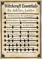 Witchcraft Essentials  The Witches Ladder Vintage Signage for Home Garage Decor Gifts Metal Tin Sign 20x30cm（7.8x11.8inch）