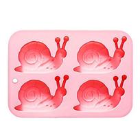 4 Cavities Snail Shaped Silicone Molds Dishwasher Oven Safe Silicone Cake Mould For Making Chocolate Jelly Desserts Ice mėlyna