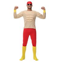 Halloween Costume With Milk Silk Fabric Humorous Muscle Suit For Themed Parties M