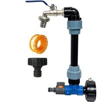 A25F-IBC Tank Gooseneck 3/4 Inch Outlet Tap:For 1000 Litre Outdoor Water Tanks Includes 2 In 1 Tap And Gooseneck Set