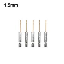 5pcs Drill Bits HSS Drill Bit Set High Speed Steel 1/4 Hex Shank 1.5-6.5mm Hexagonal Handle Titanium Plating Drill Bits Hardware