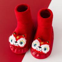Non-slip Baby Walker Shoes: Velvet-Lined, Soft Sole for Autumn/Winter Size 12