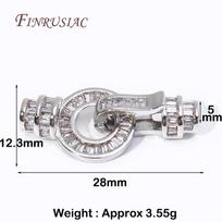 Luxury Cubic Zirconia Pearl Clasps 18K Gold Plated Fastener Clasp Connectors For Jewelry Making DIY Necklace Accessories 1 Piece
