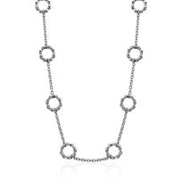 Trendy Circle Splicing Stainless Steel Chain Necklace Multiple Circle Pendant Necklaces Lady Hypoallergenic Jewelry sidabras